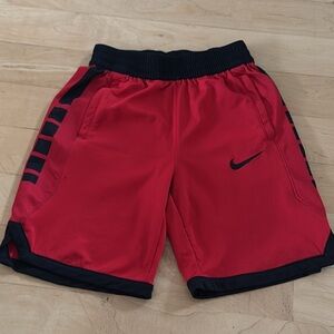 *Sold* Nike Red and Black Dri-Fit Performance Basketball Shorts - Youth Size Med